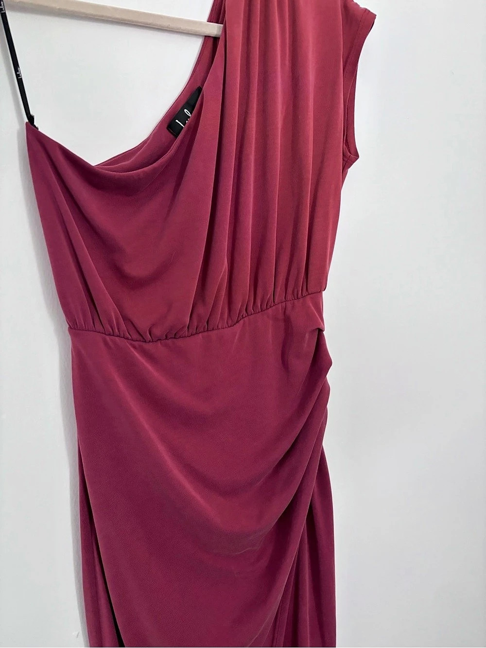 Lulus Draped Midi  Dress in red Size Small